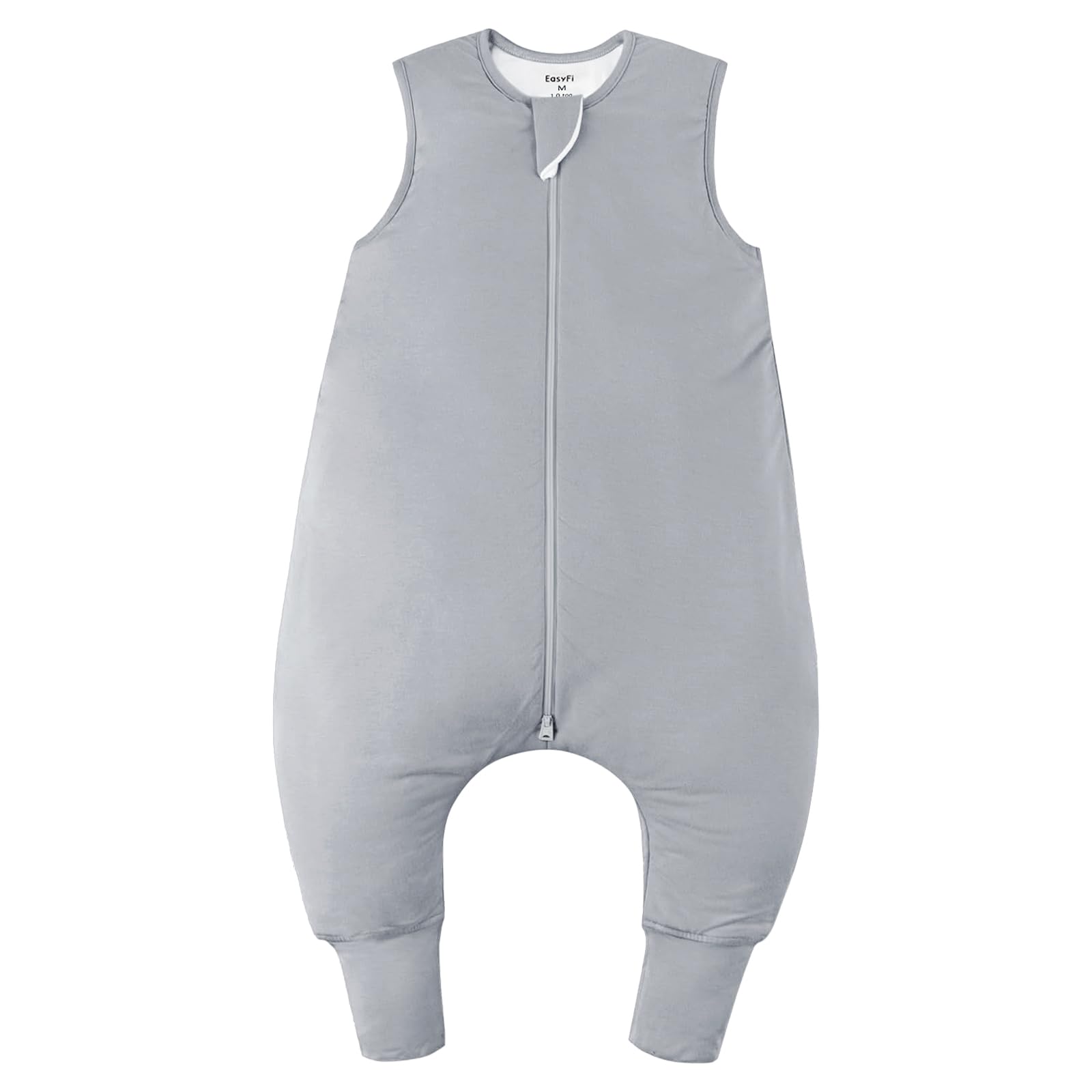 EasyFi rayon bamboo sleep sack gray on baby showing cozy wearable blanket
