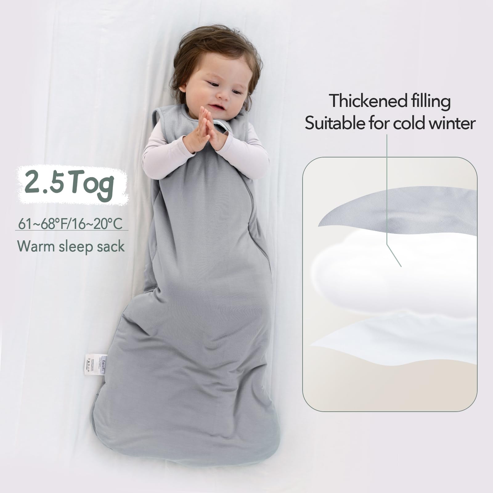 EasyFi roomy leg space design allows toddler movement while staying warm.