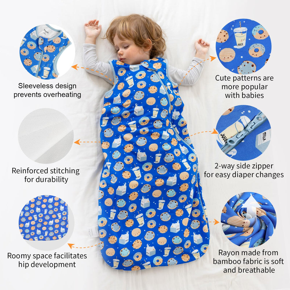 EasyFi rayon bamboo sleep sack neck and arm openings promote safe, breathable wear.