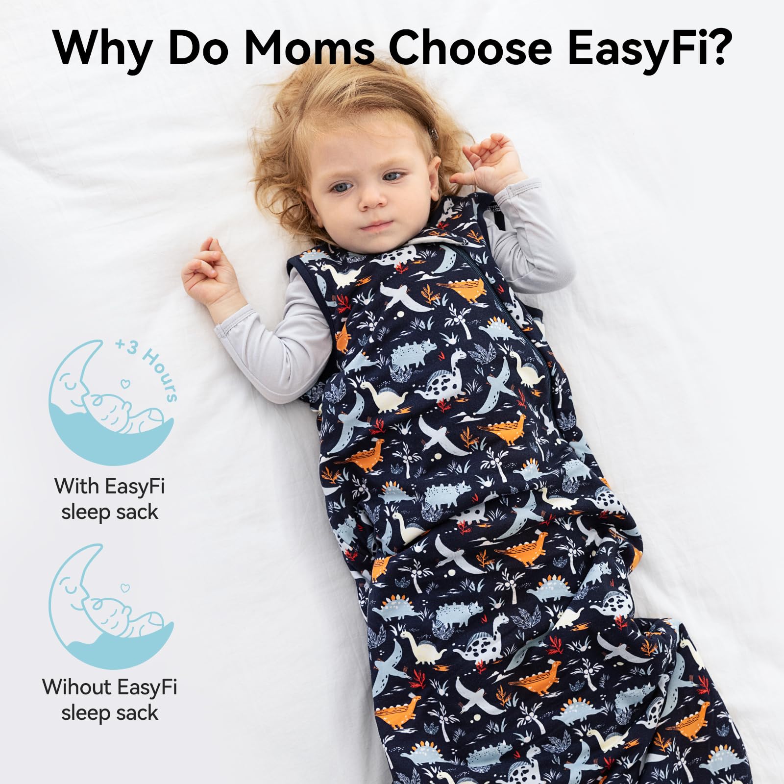 EasyFi sleep sack pattern designs appealing to both boys and girls