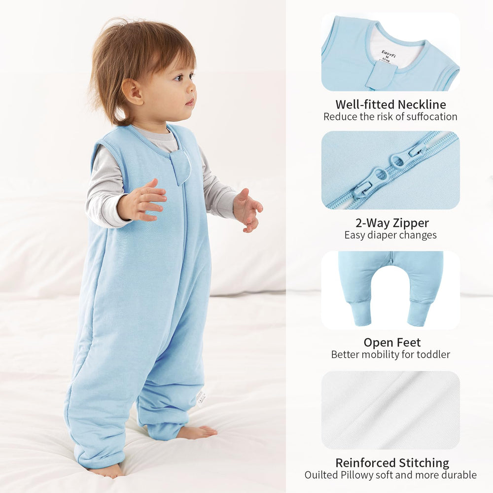EasyFi sleep sack safety features include zipper guard and neck openings.