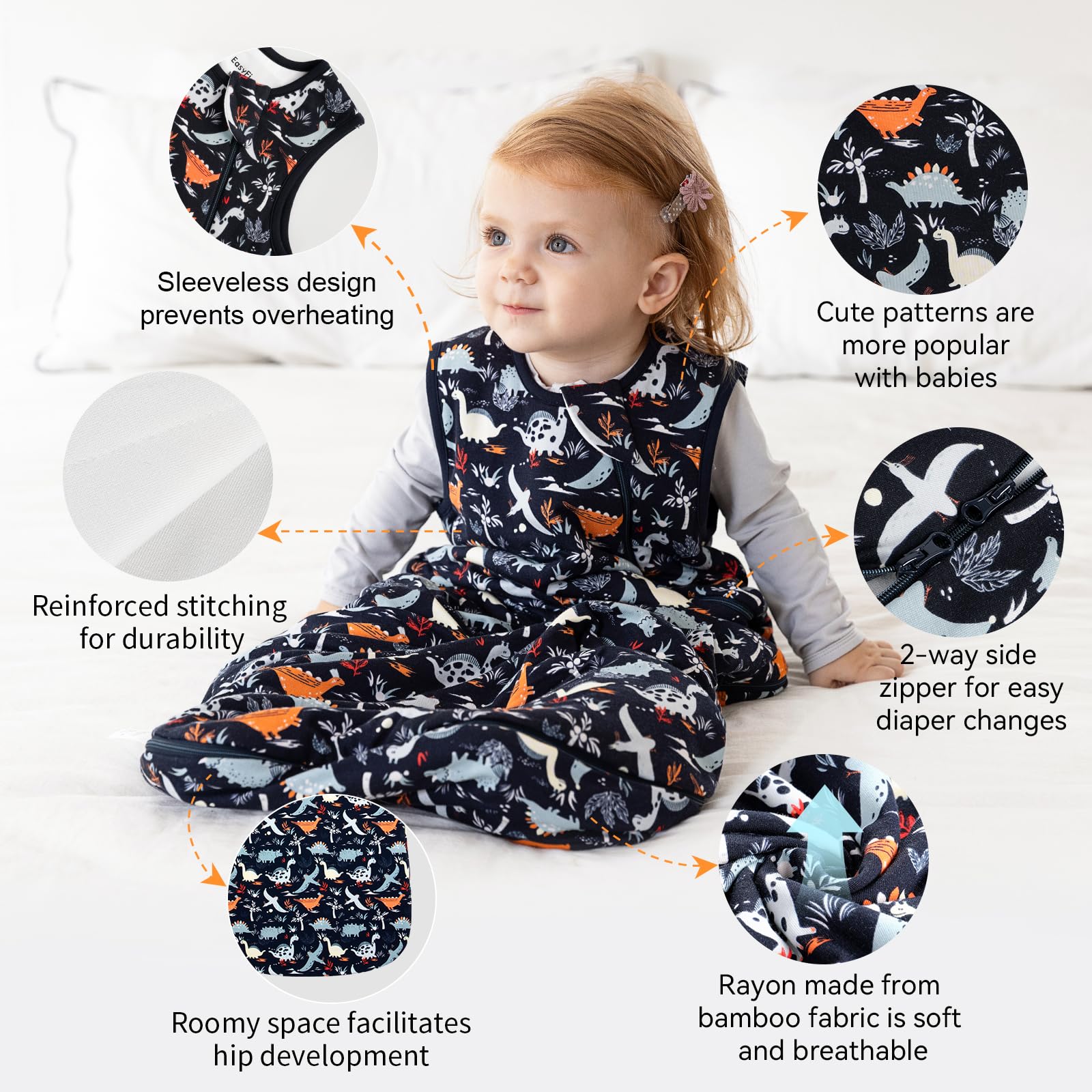 EasyFi zipper protector shields baby's face from scratches