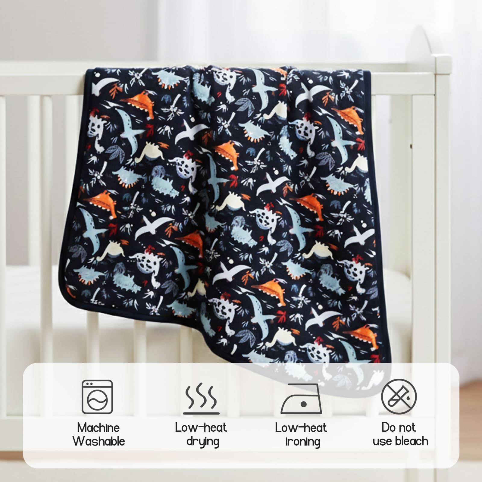 EasyFi Supersoft bamboo baby blanket used as crib cover for cozy sleep.