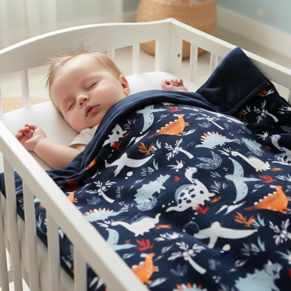 EasyFi Supersoft bamboo baby blanket supports tummy time with a soft surface.
