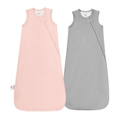 EasyFi Supersoft sleep sack two-pack in pink and gray for cozy all-season sleep.
