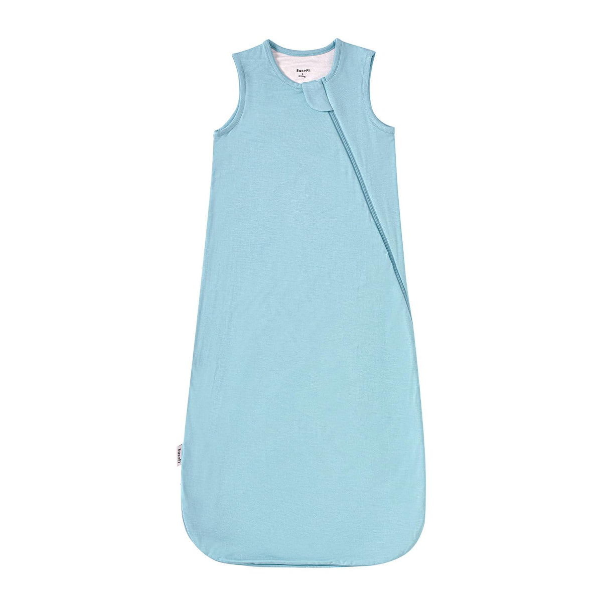 EasyFi Supersoft Bamboo Sleep Sack blue angled view shows buttery-soft fabric for baby comfort