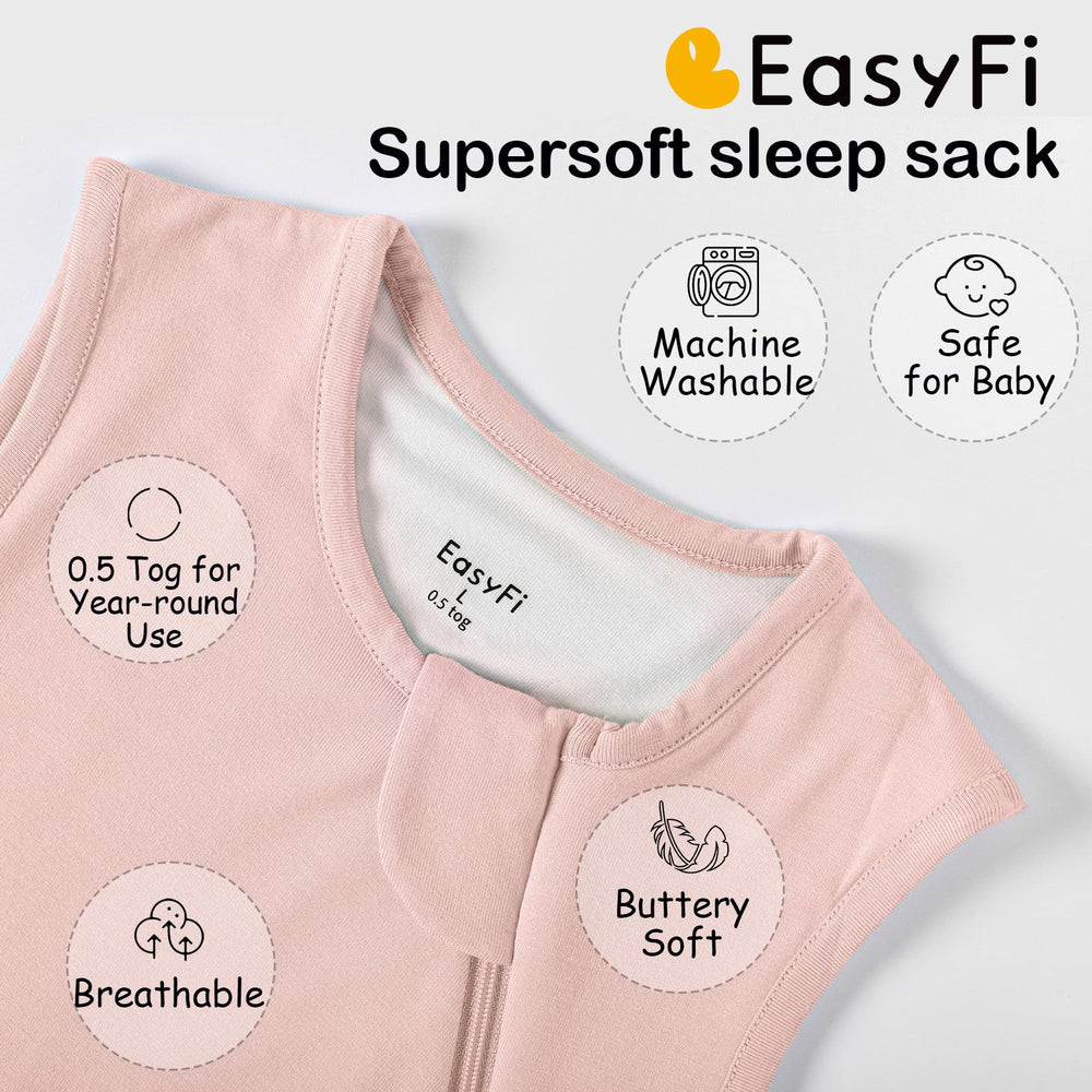 Roomy leg area in EasyFi sleep sack supports kicking and growth