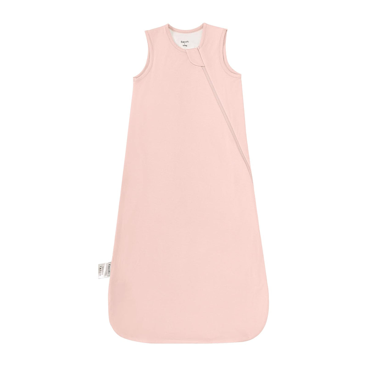 EasyFi Supersoft bamboo sleep sack pink with 2-way zipper for easy midnight diaper changes