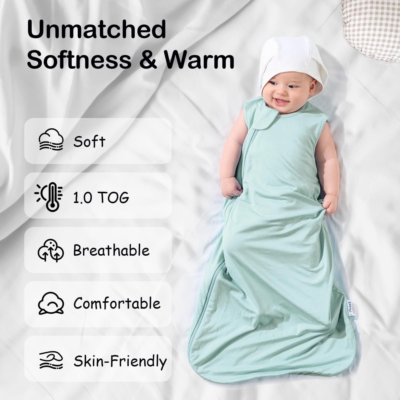 EasyFi sleep sack features durable stitching for extended wear