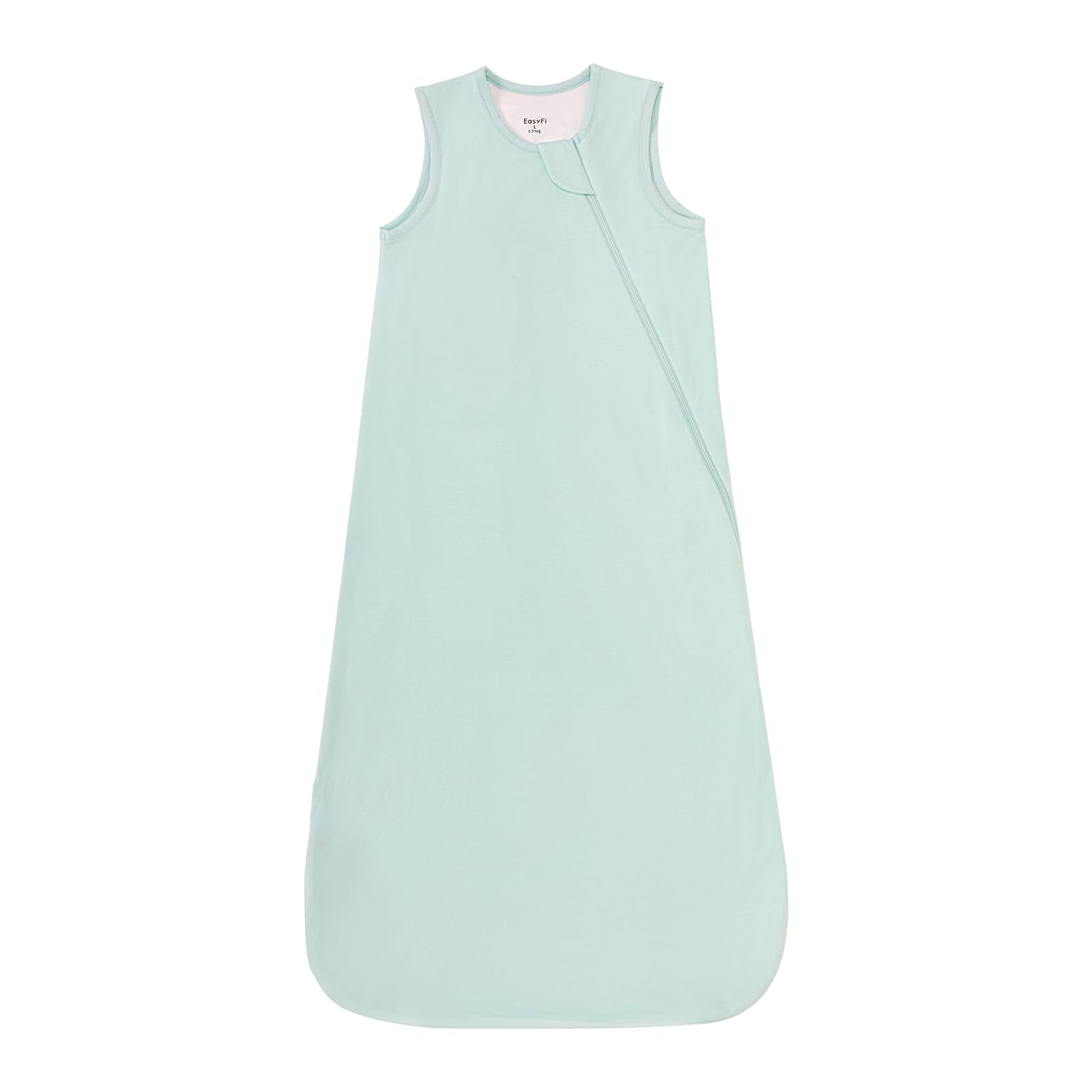 EasyFi Supersoft Sleep Sack in green fabric with a 2-way zipper for year-round comfort