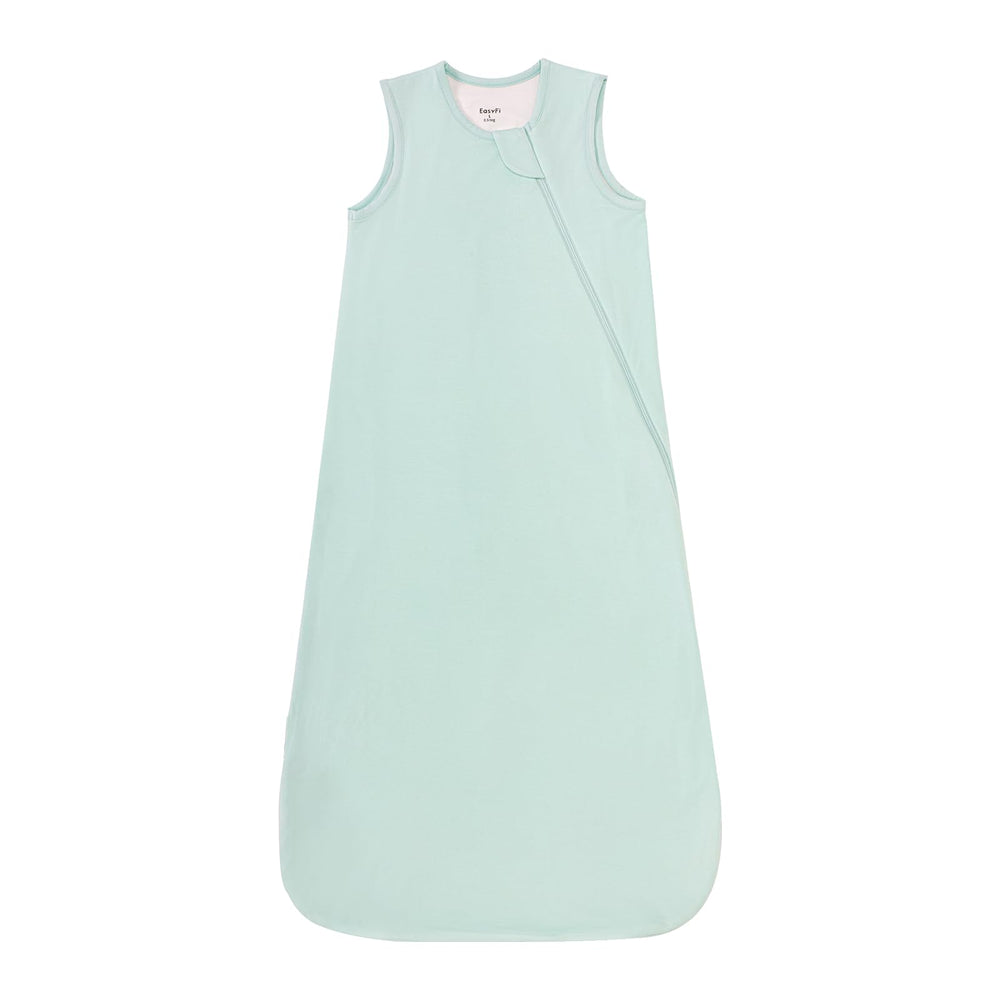 EasyFi Supersoft Sleep Sack in green fabric with a 2-way zipper for year-round comfort