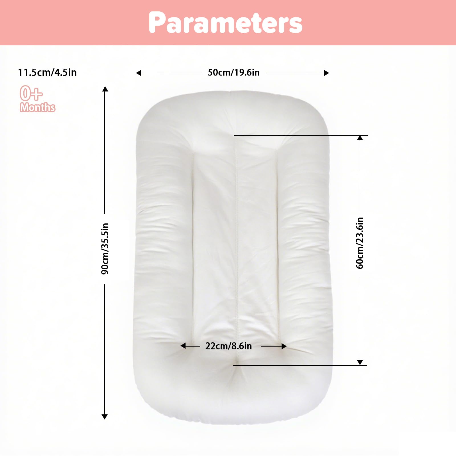 EASYFORALL lounger offers safe space for newborns during home time.