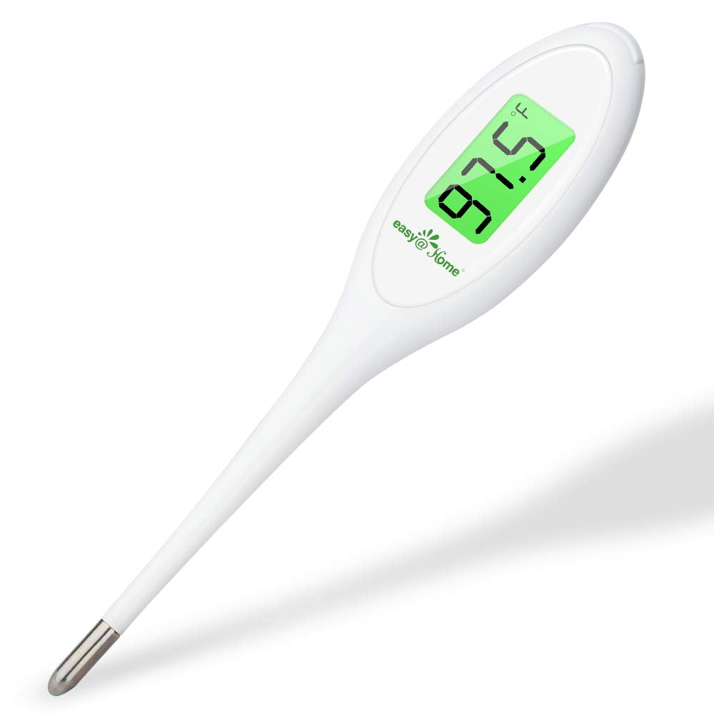 Easy@Home EMT-A12 front view thermometer for fast home temperature checks.