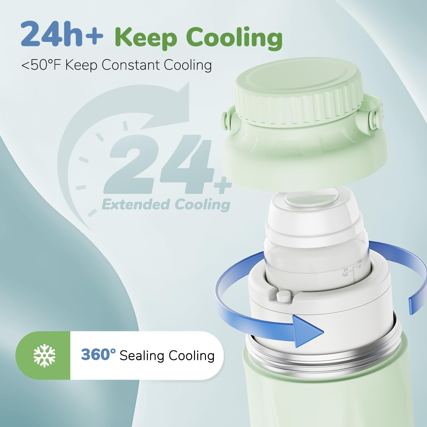 EASYVAVA dual 22oz bottles for separate milk storage and easy feeding prep