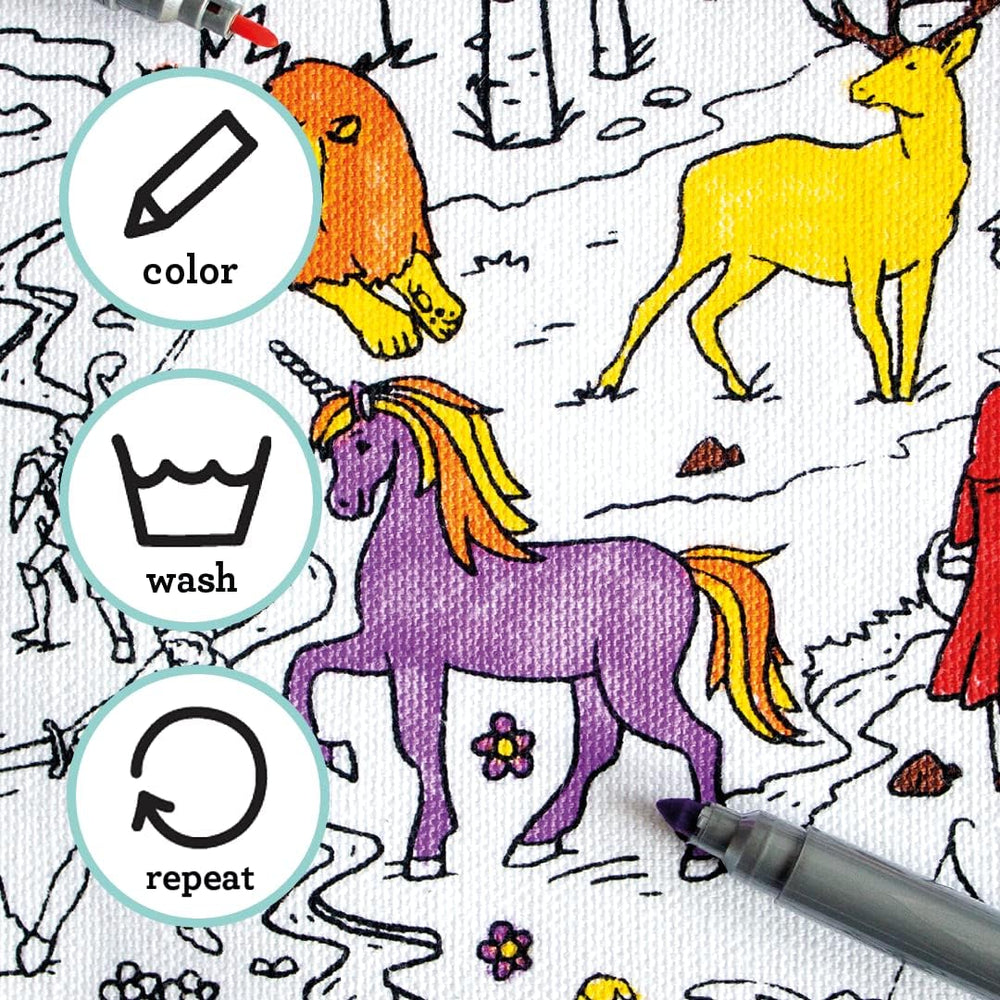 eatsleepdoodle washable-fabric-markers-included features kid-friendly markers for color and draw
