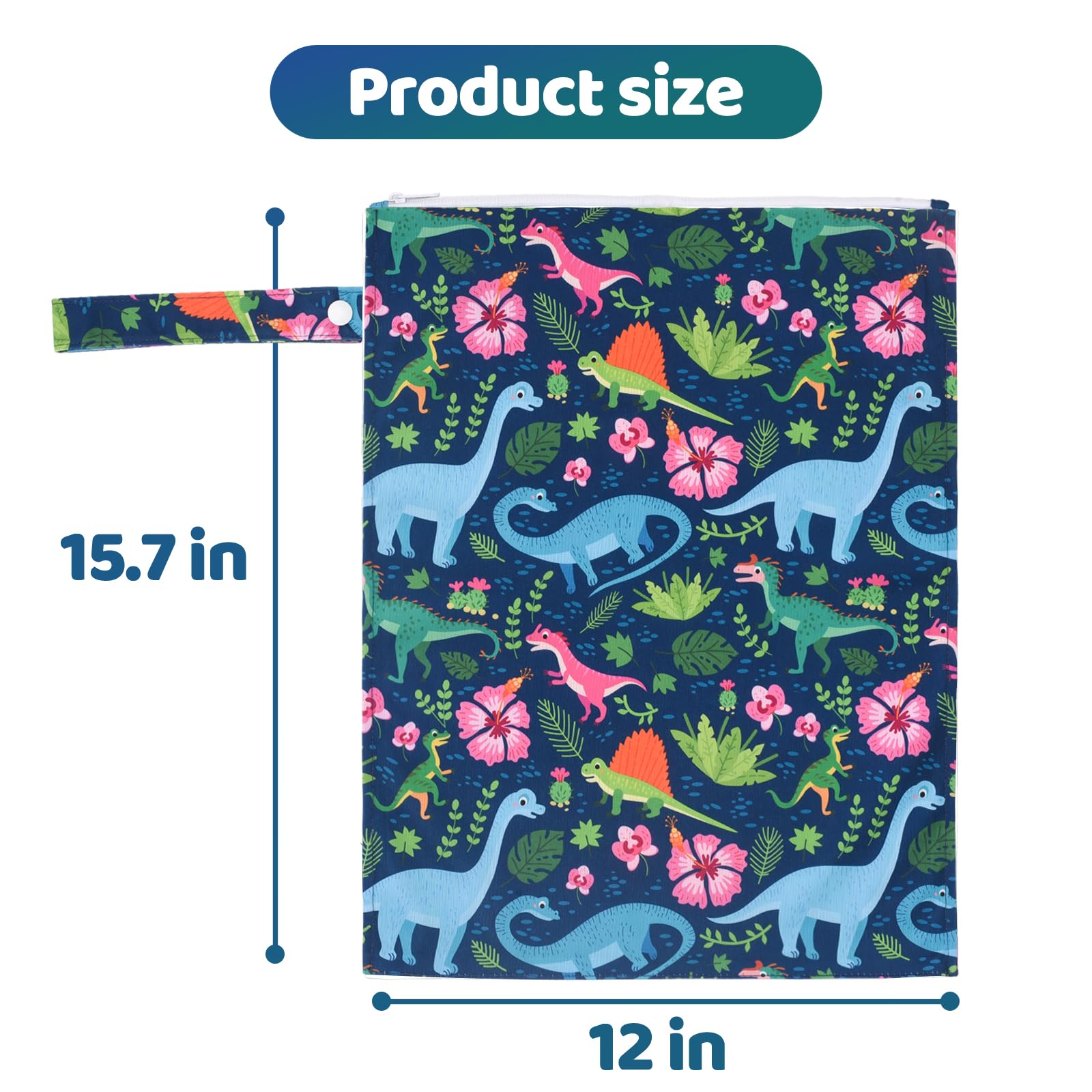 eaxin leopard wet bag with stroller clip for on-the-go use.