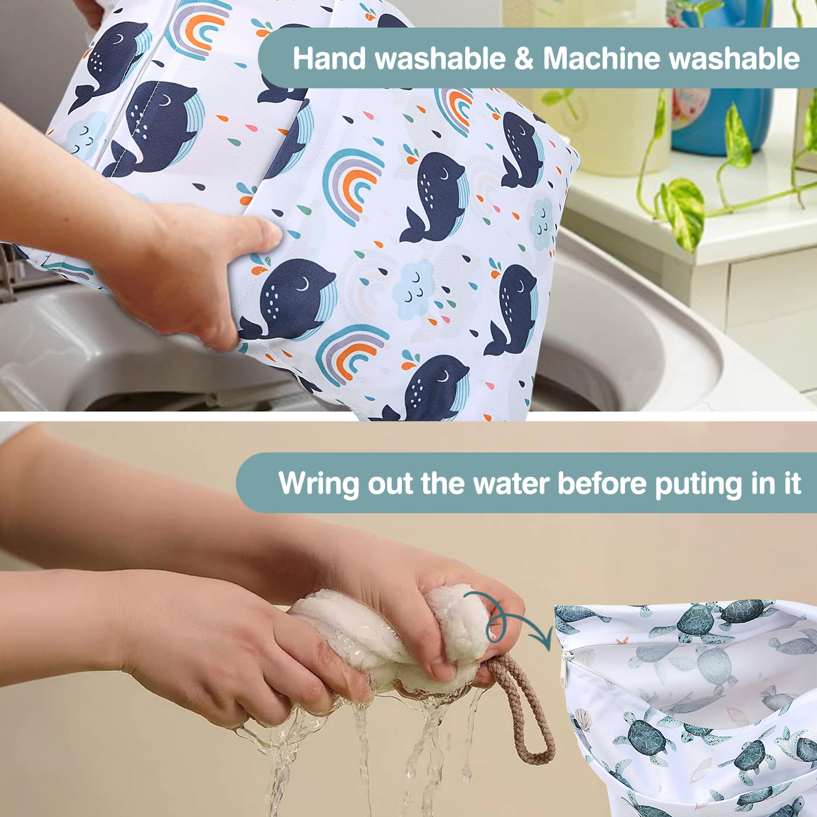 Eaxin multi-function wet bag usable for swimsuits, gym clothes, and more.