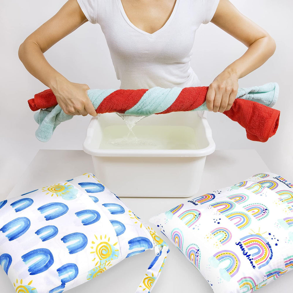 eaxin Rainbows multi-use wet bag suitable for diapers gym gear and toiletries