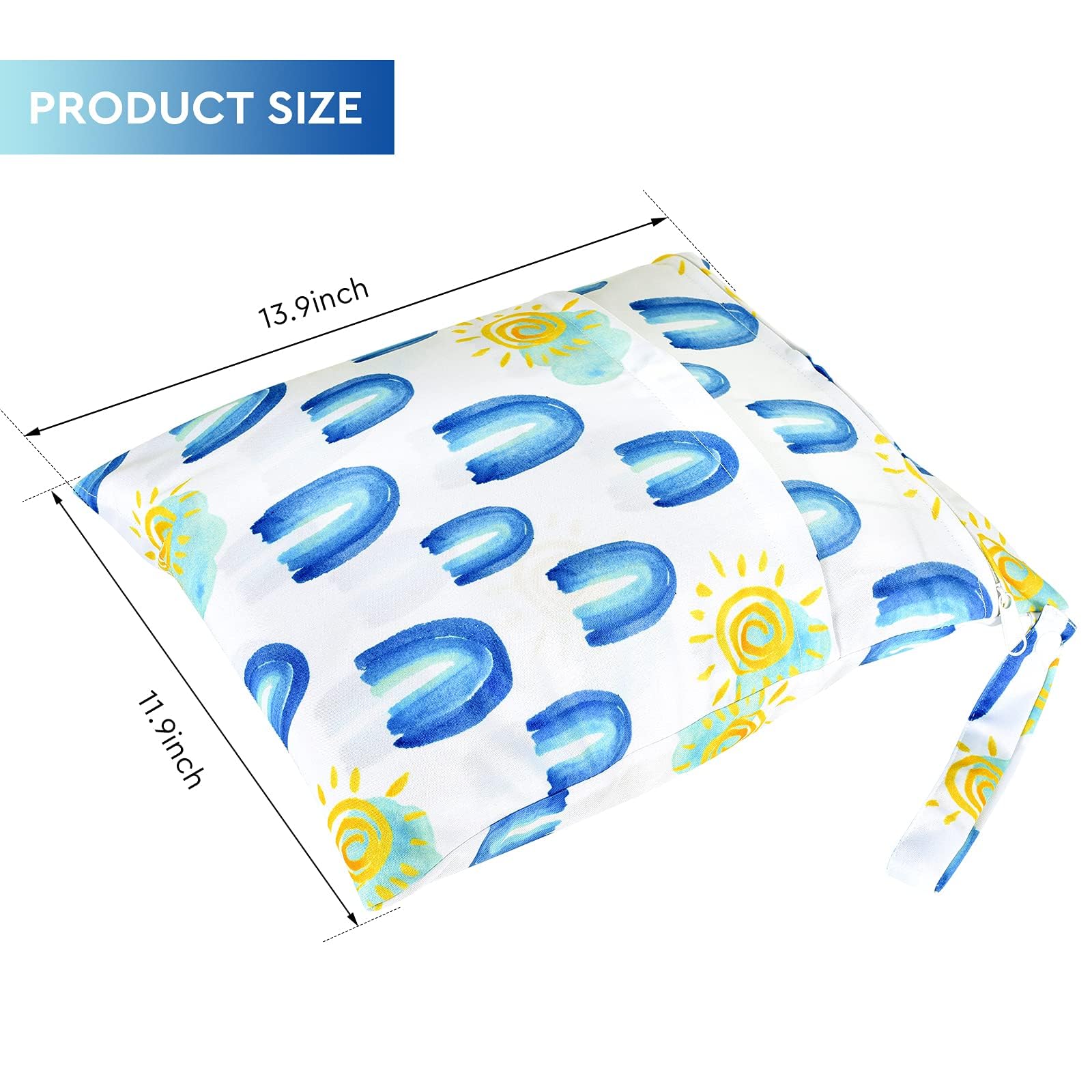 eaxin Rainbows two pockets wet bag demonstrates organized storage for damp items and dry essentials