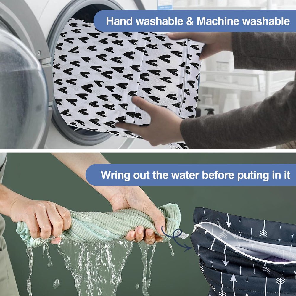 Eaxin wet bag easy-clean surface for quick washing and drying.