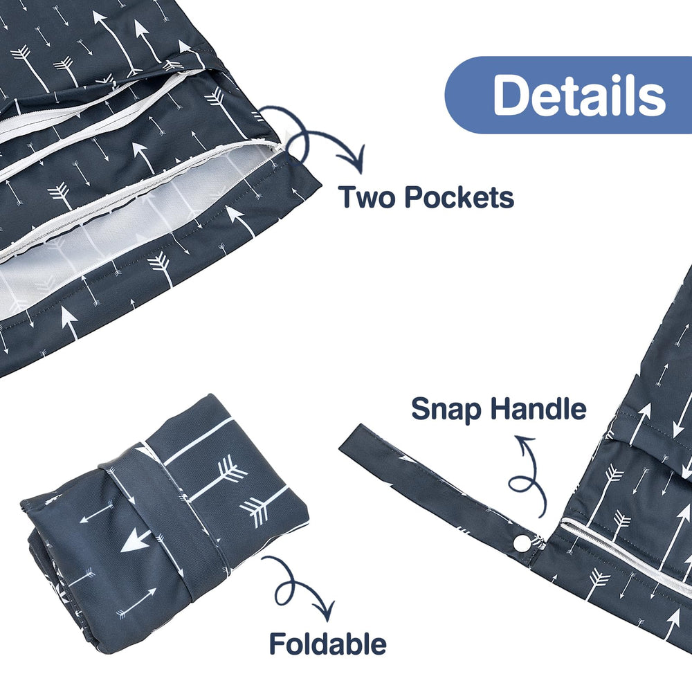 Eaxin wet bag leakproof closure demonstrates moisture protection for clothes.