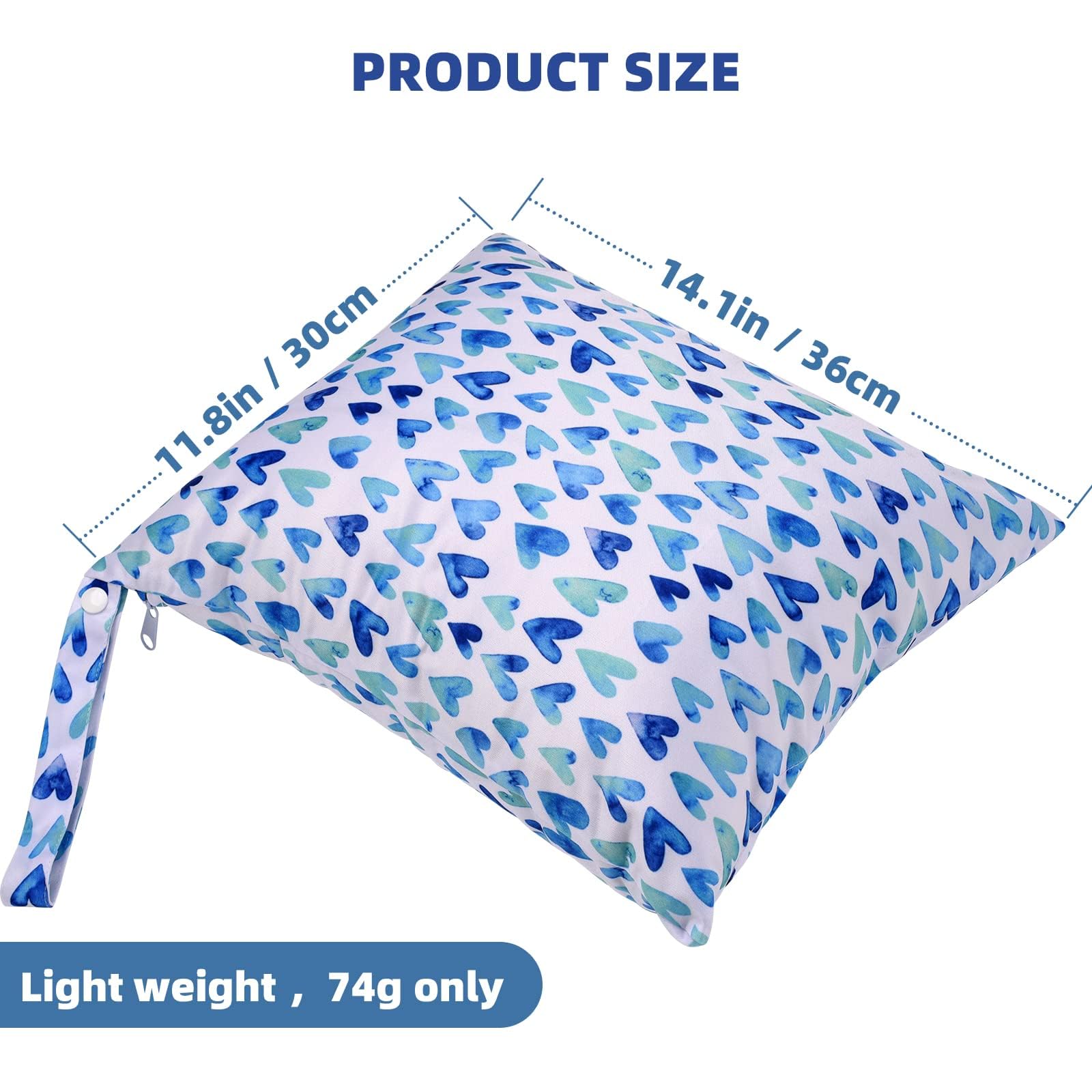 Eaxin wet dry bag two zippered pockets keep wet and dry items separated
