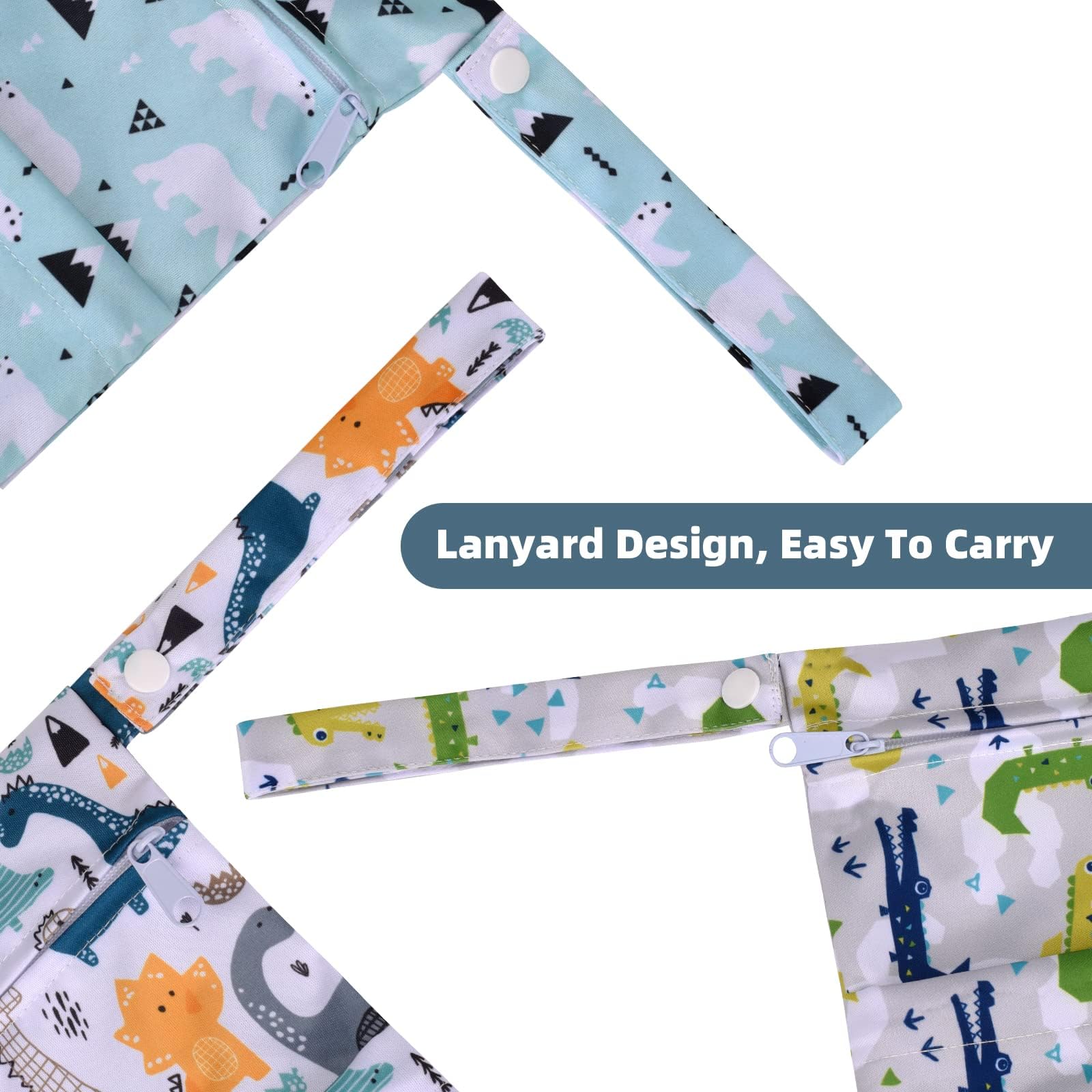 eaxin wet dry bag featuring polar bear design stores wet swimsuits safely.