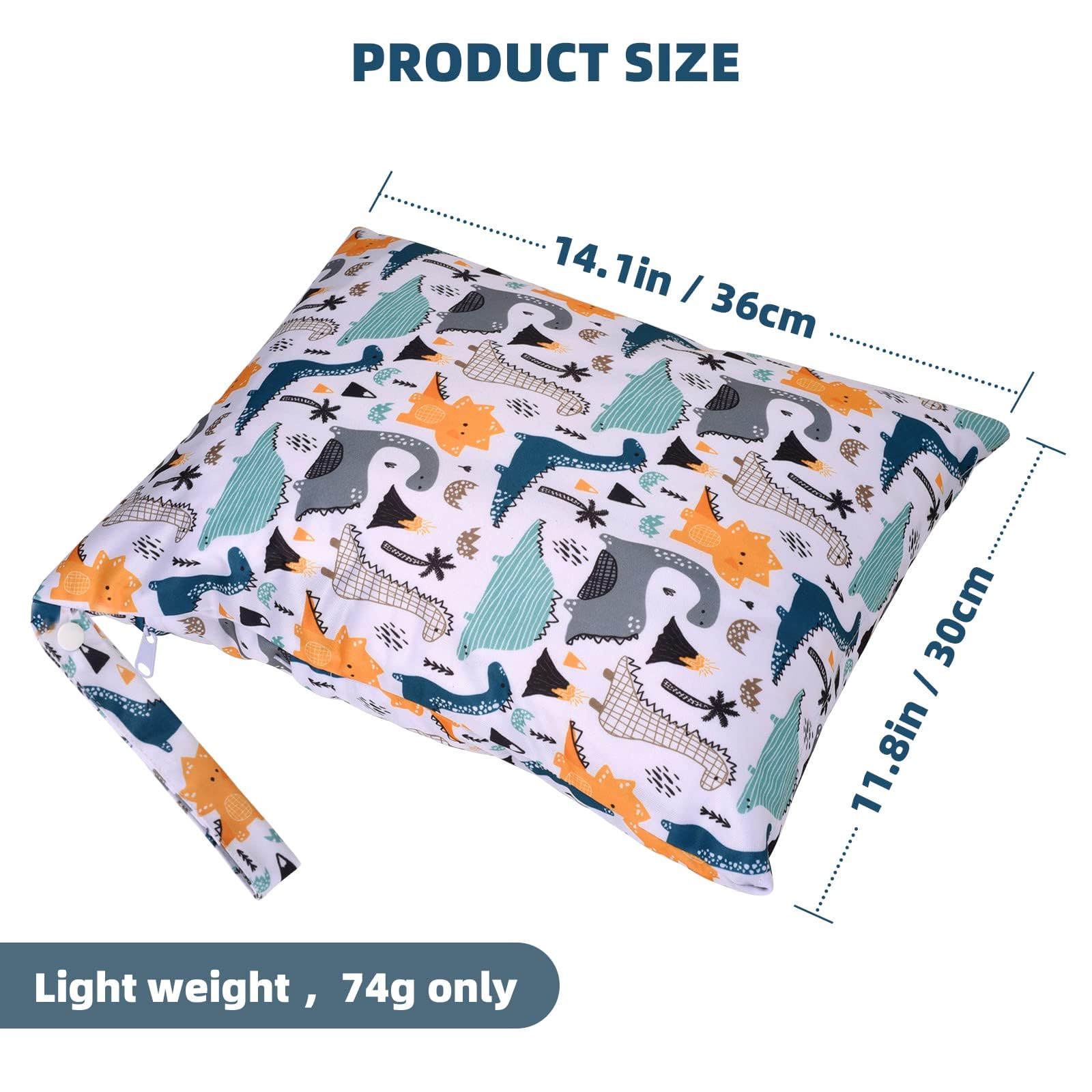 eaxin wet dry bag with smooth zipper closure blocks odors while traveling.