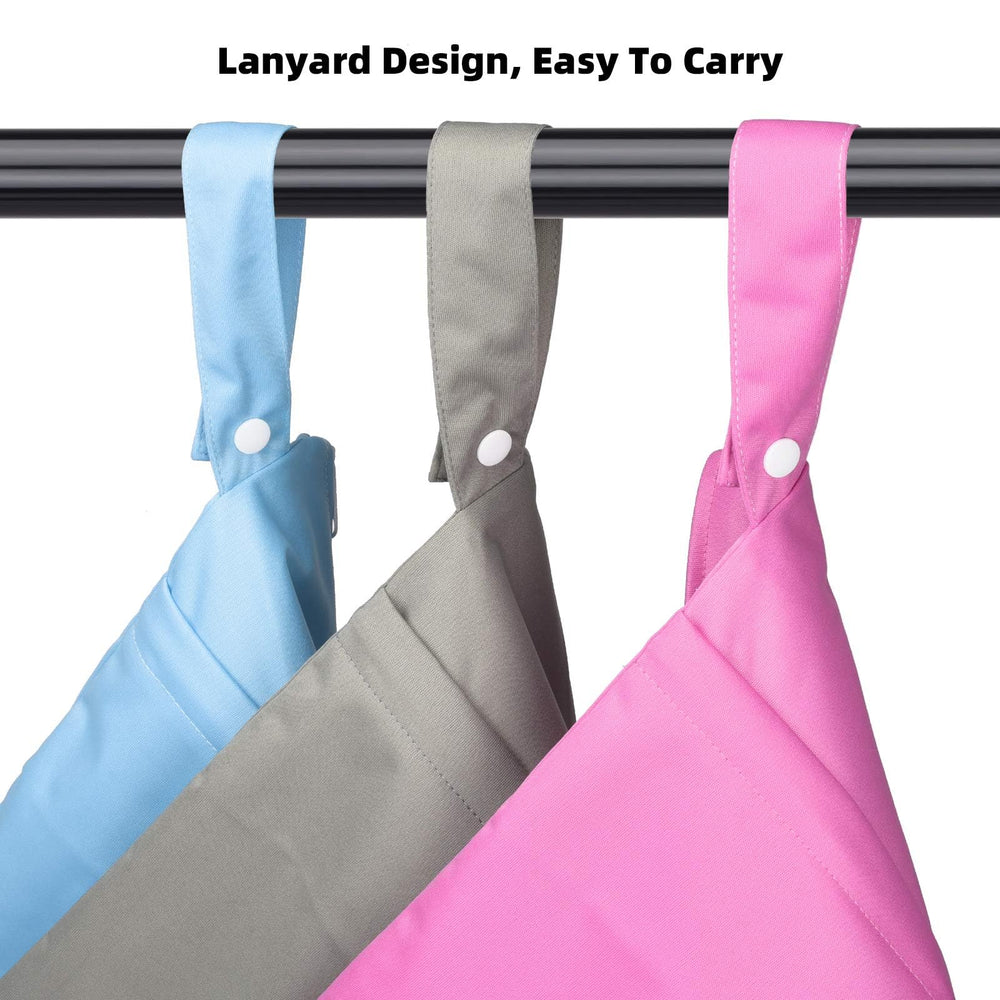 eaxin blue front view wet dry bag keeps swimsuit and wipes ready during outings