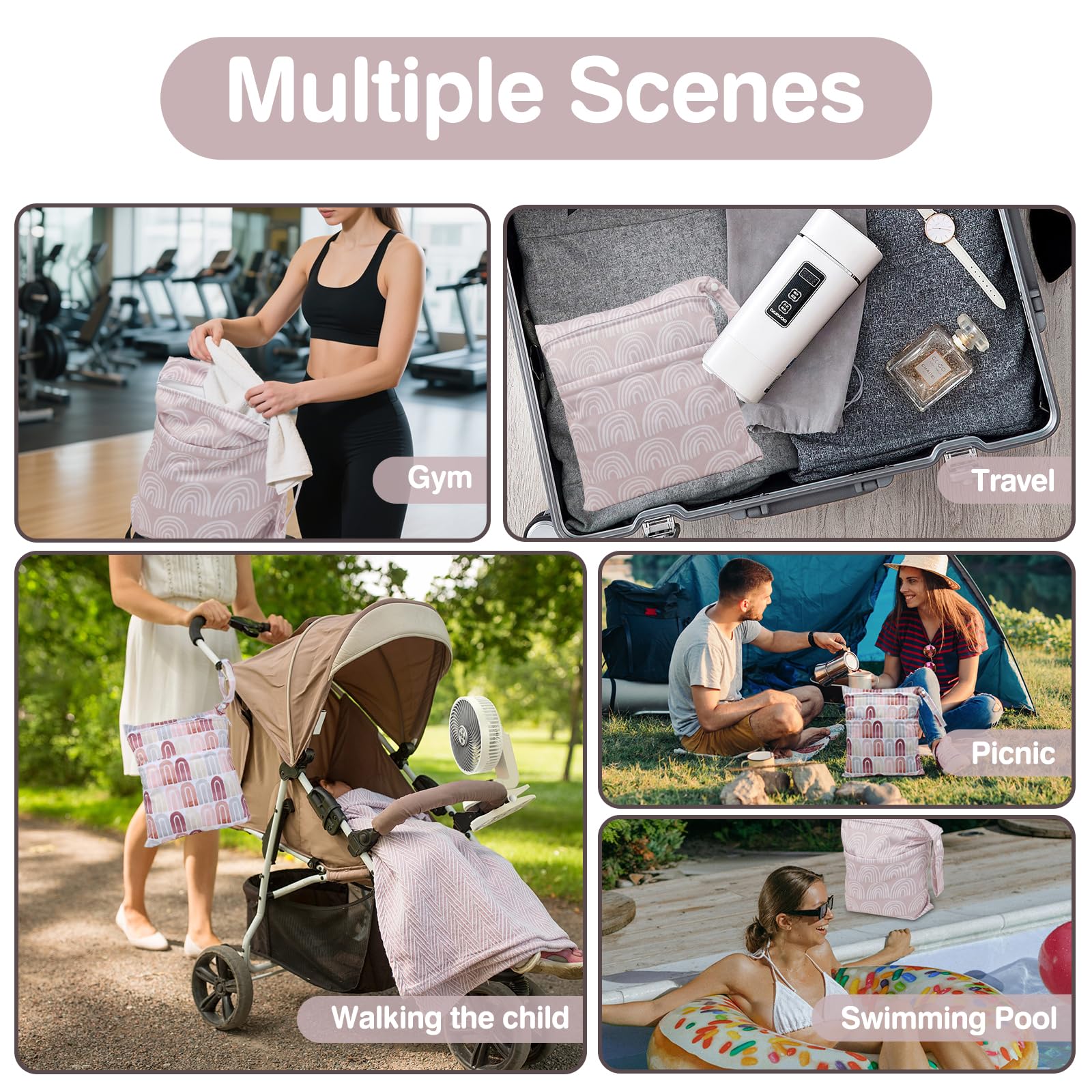 Eaxin wets bag ideal for beach or pool days with swimsuits.