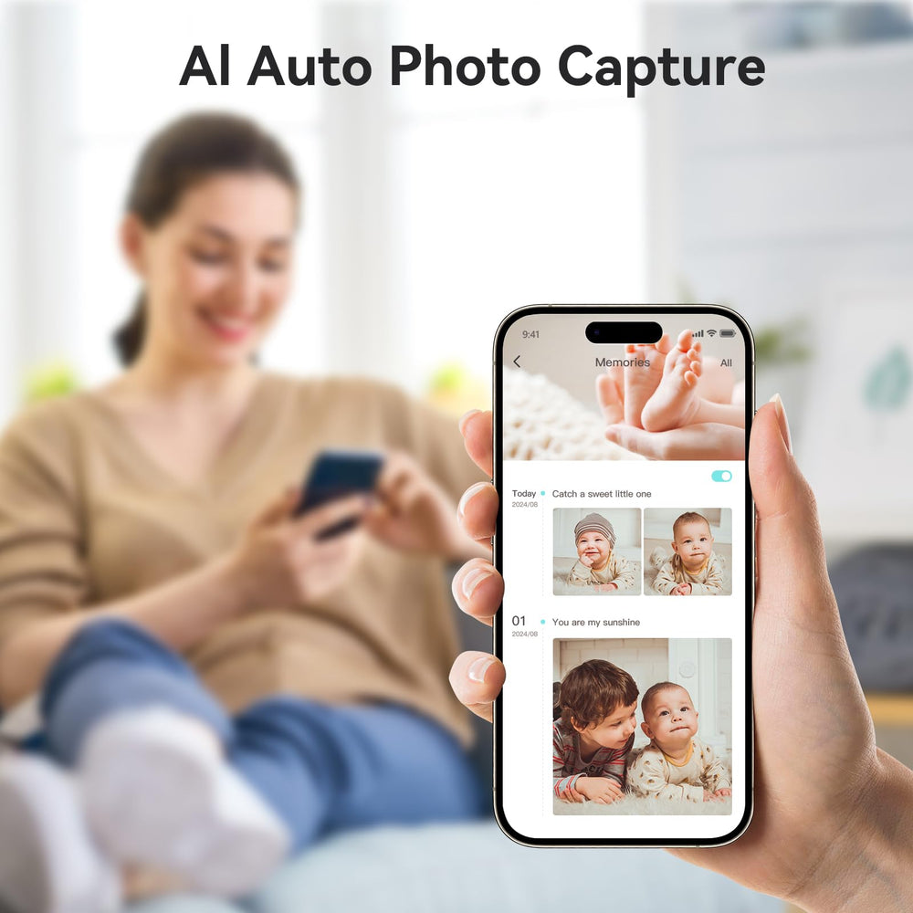 ebemate baby growth album and sleep reports capture daily moments and patterns.