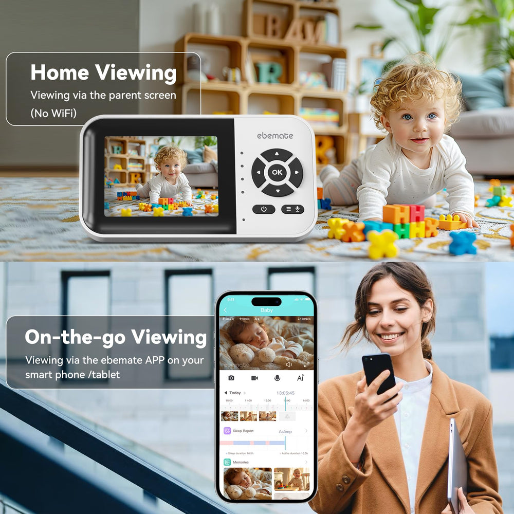 ebemate 1080p camera delivers crisp daytime and nighttime monitoring.