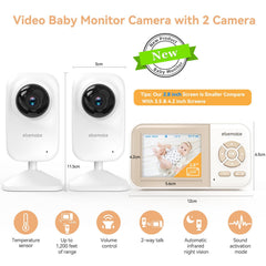 ebemate EB29-2 dual-camera kit in nursery wide monitoring for two spaces