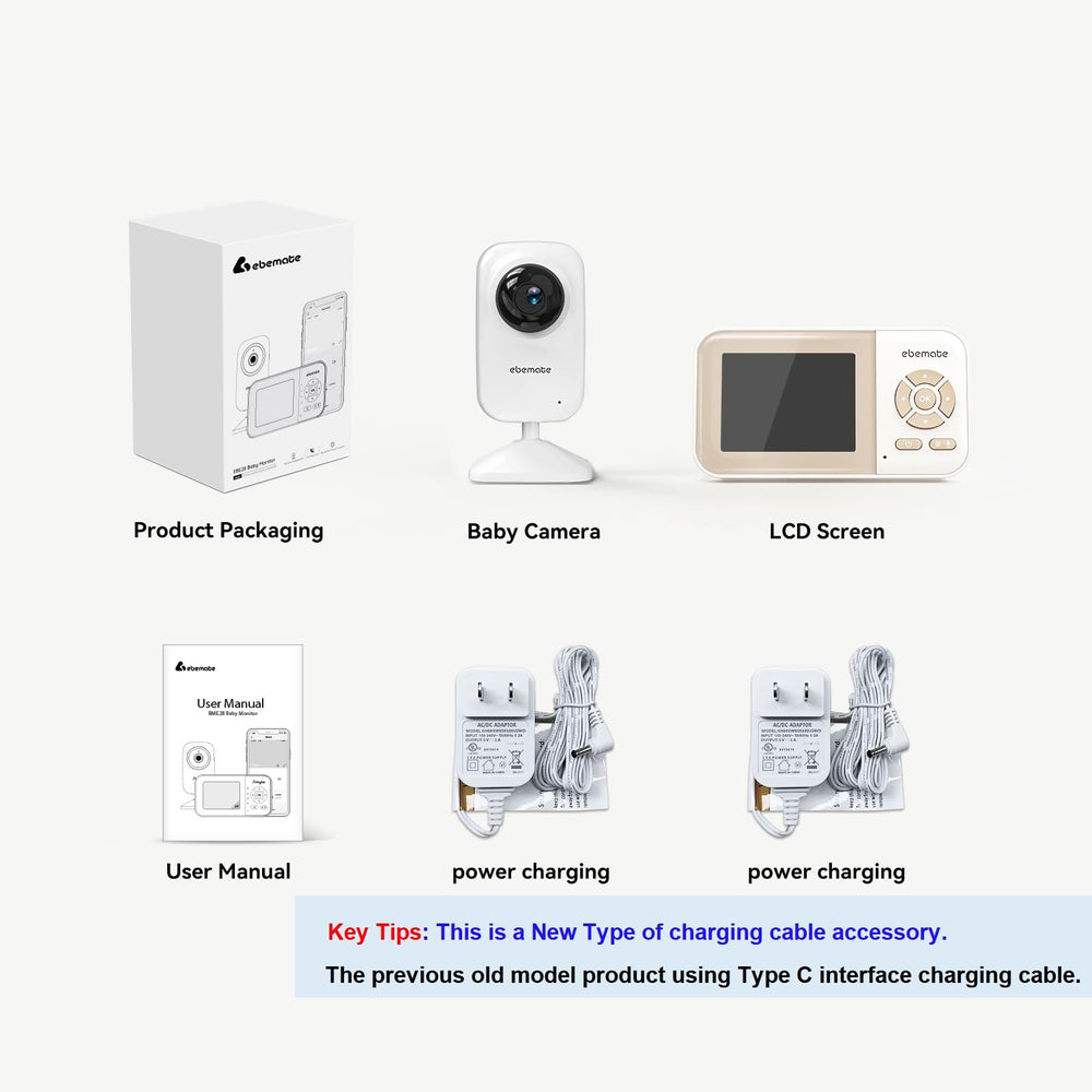 ebemate multi-scene monitor shows versatile setup for baby, toddler, or pet monitoring
