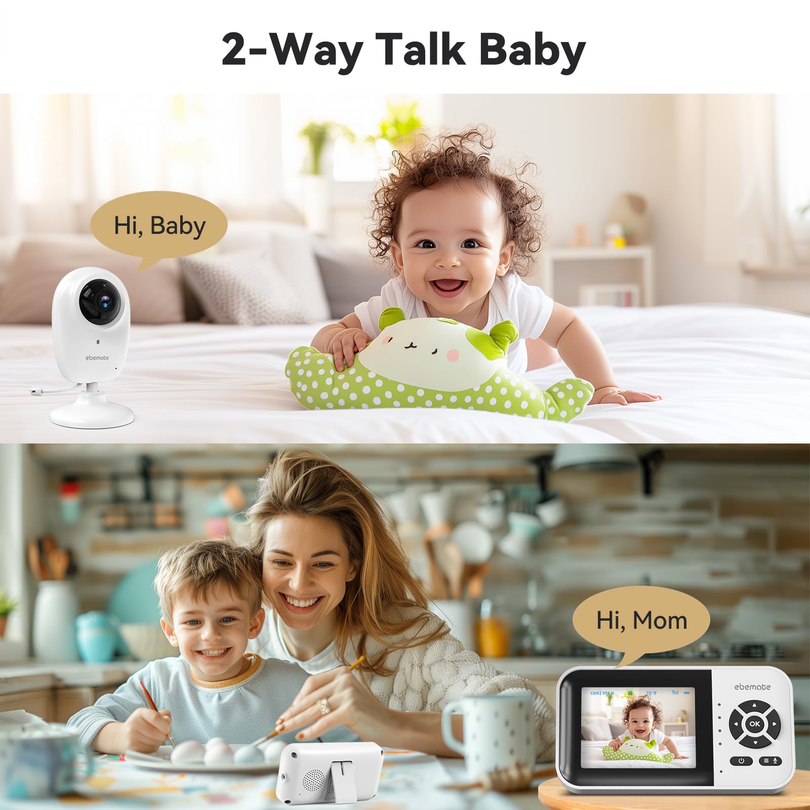 ebemate no-glow night vision enables clear checks in dim rooms