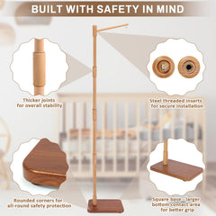 EBINGMIMA anti-dumping attachment highlight; sturdy base for stable nursery setup.