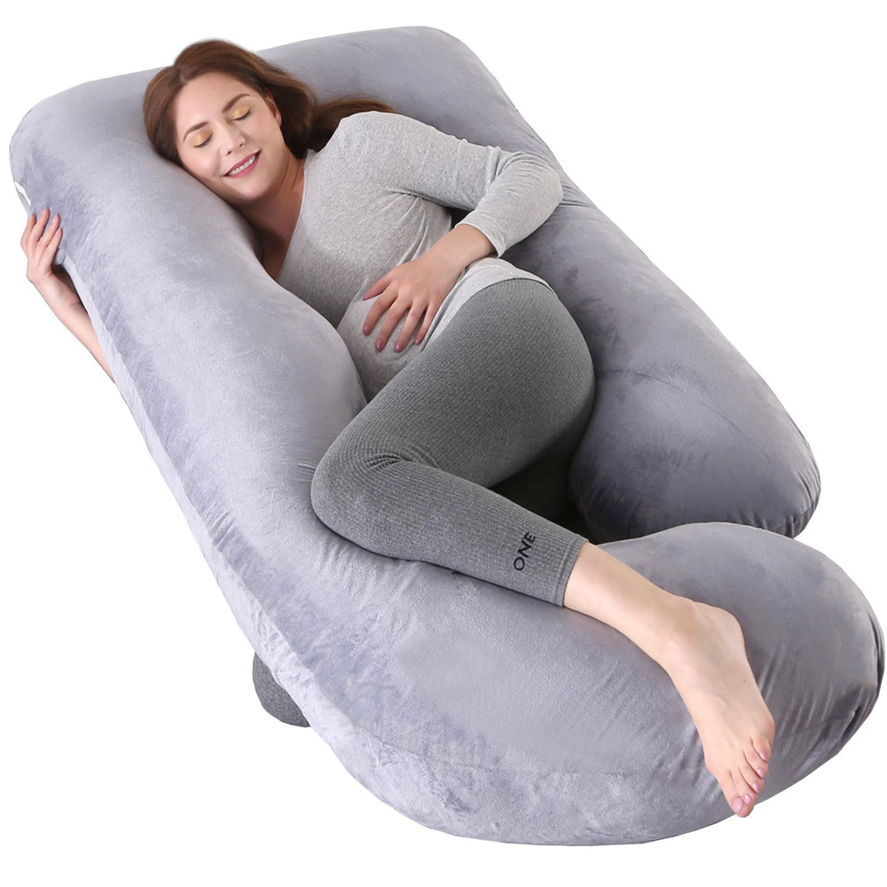 ECCN pregnancy pillow U-shape full body supports spinal alignment for comfortable sleep.
