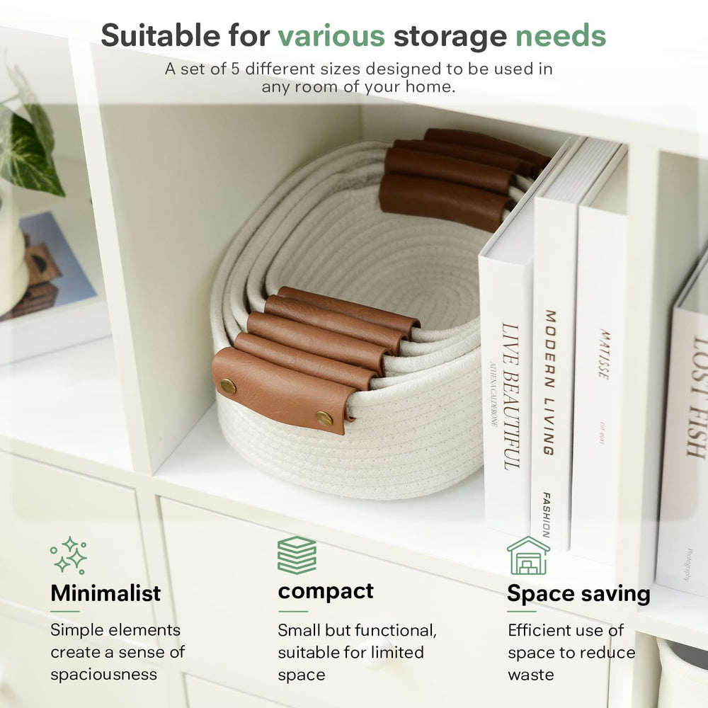 ECDYQXVU versatile baskets suited for living room, bedroom, and bathroom organization.