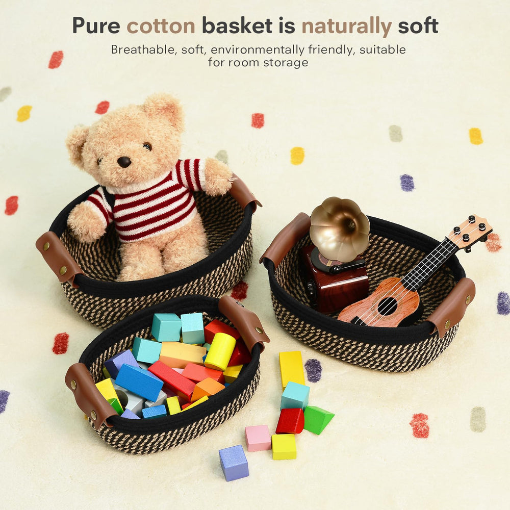 ECDYQXVU basket versatile for closet, bathroom, and living room storage.