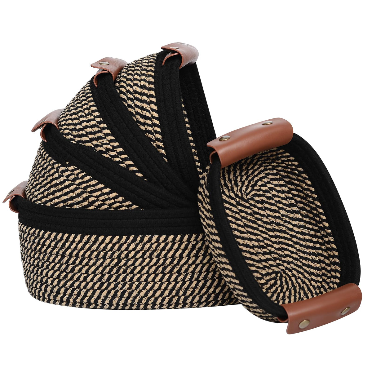 ECDYQXVU basket stackable woven design saves space in living rooms.