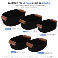 ecdyqxvu small woven basket with cotton rope handles ideal for portable storage