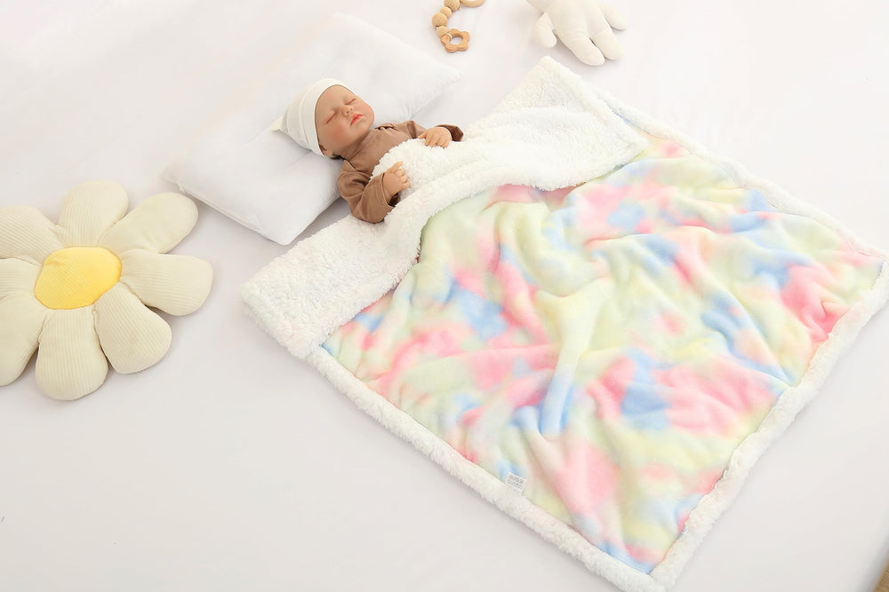 ECHERY baby blanket in stroller during outing, a portable warm companion