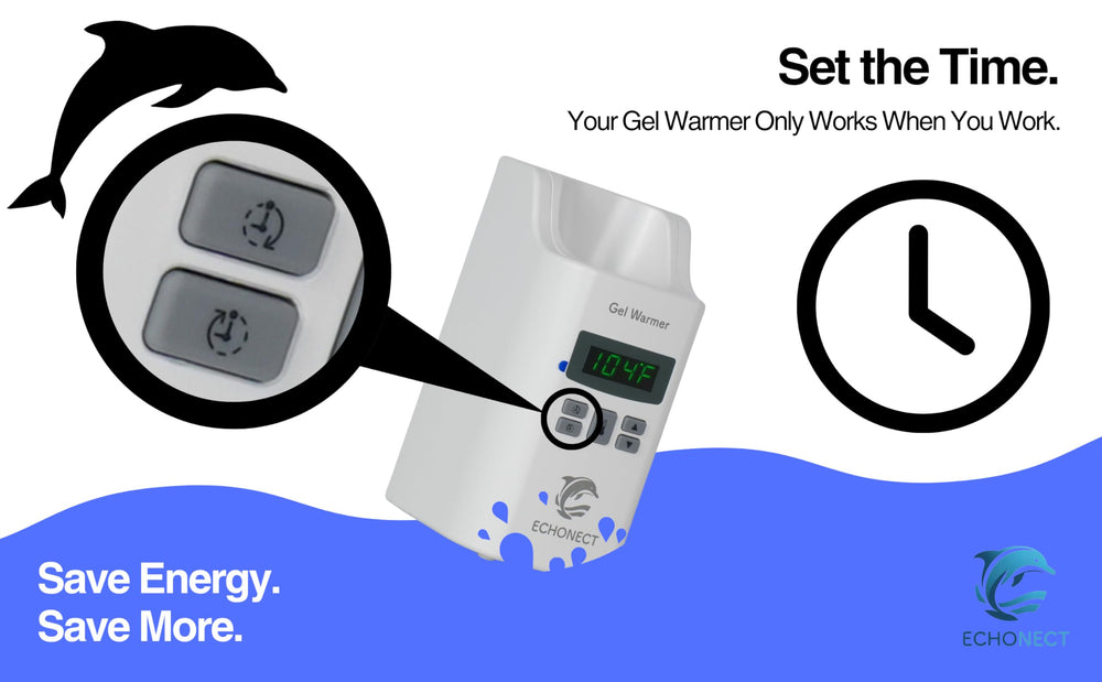 Echonect gel warmer adjustable heat and timer offer personalized warmth