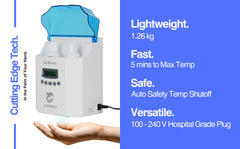 Echonect Gel Warmer wall-mount option, saves workspace in clinics