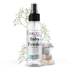 Eclectic Lady Baby Powder Body Spray bottle for daily wear with light fragrance.