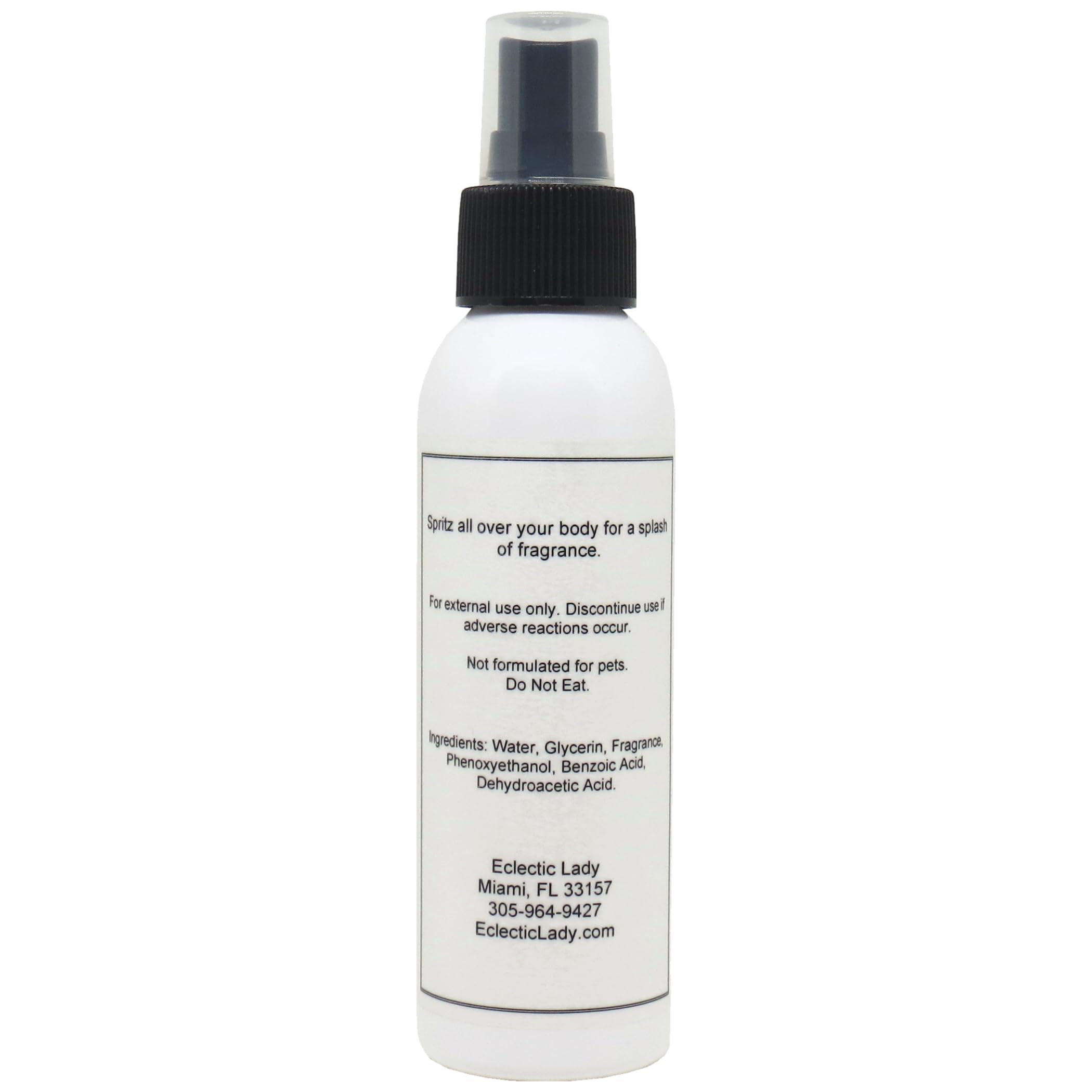 Eclectic Lady Baby Powder Packaging Box closeup highlights safe, phthalate-free formula.