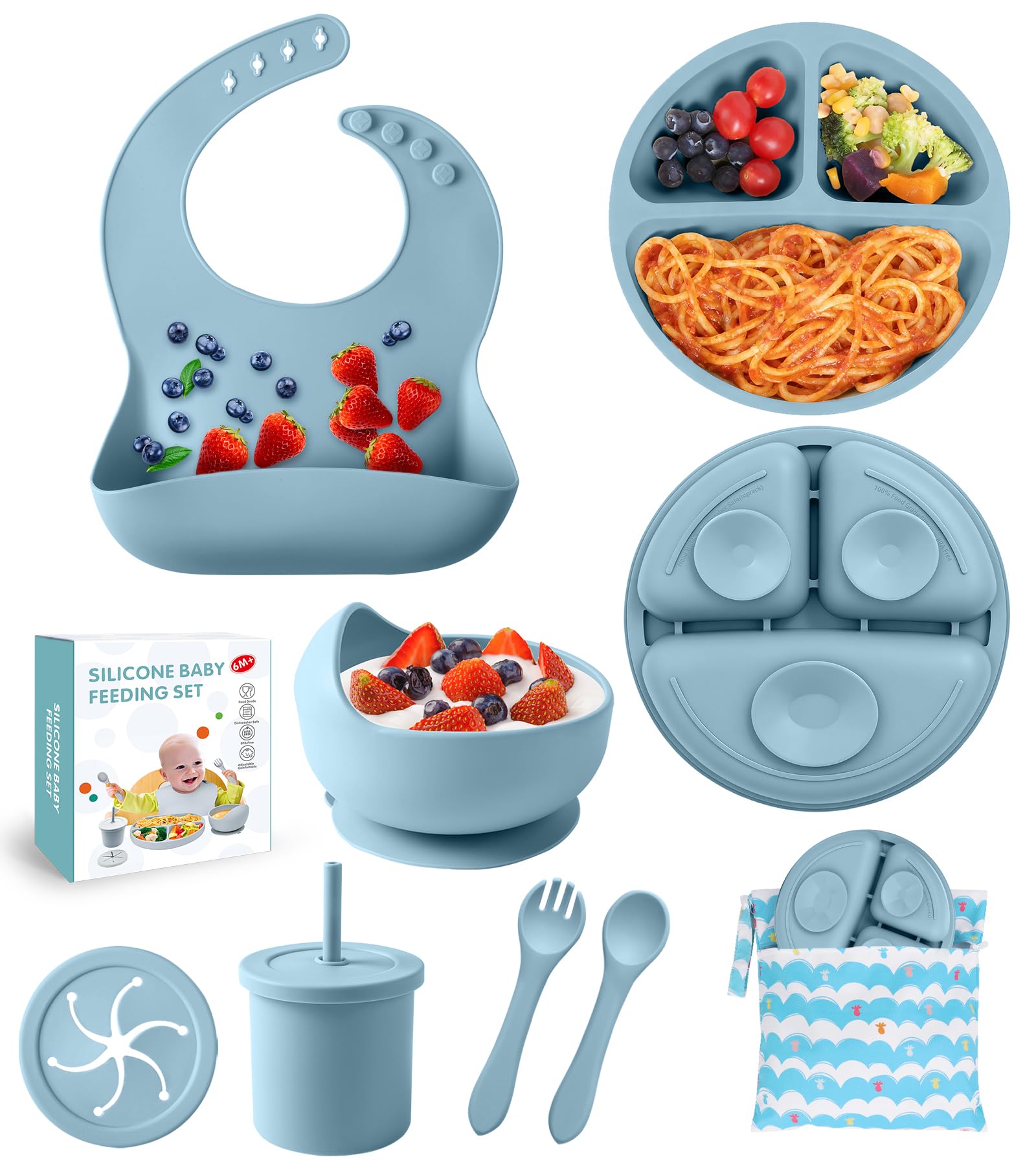 ECLIP complete 10 piece baby feeding set for early weaning