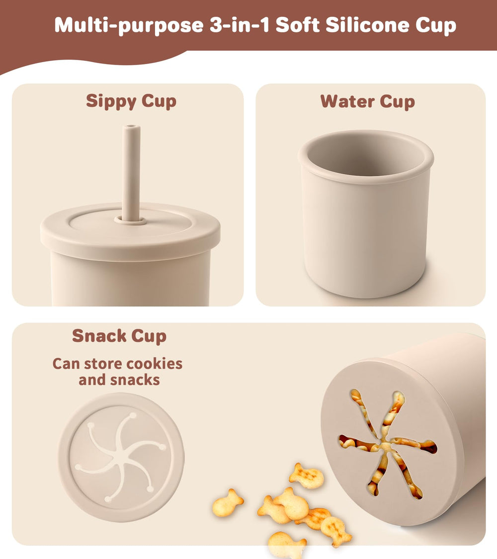ECLIP silicone baby feeding set chewable spoons for teething-safe feeding.