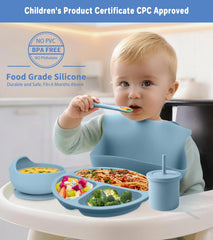 ECLIP silicone bowl with three compartments for organized bites