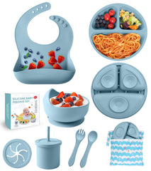 ECLIP silicone baby feeding set suction bowl on tray for mess-free meals